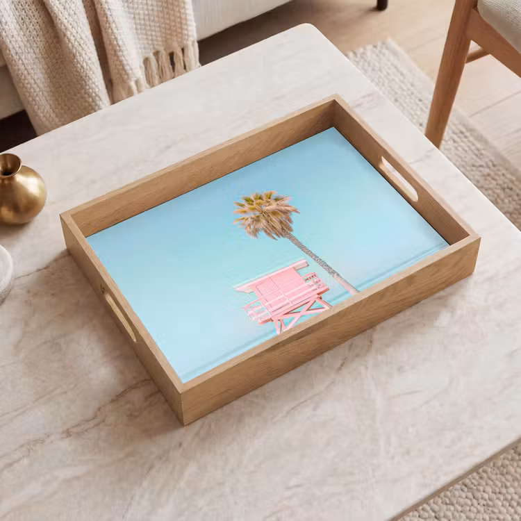 Plateau - Palmier - Maison de plage - Rose — 2