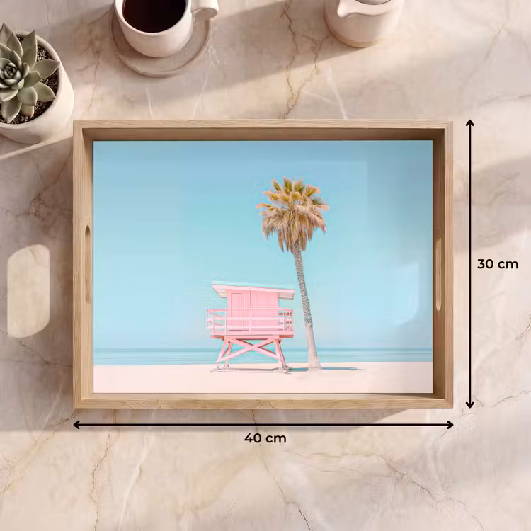 Plateau - Palmier - Maison de plage - Rose — 7