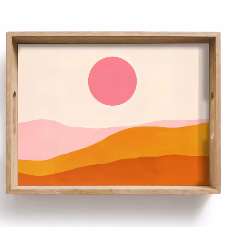 Plateau - Soleil - Collines - Abstrait - Rose — 1