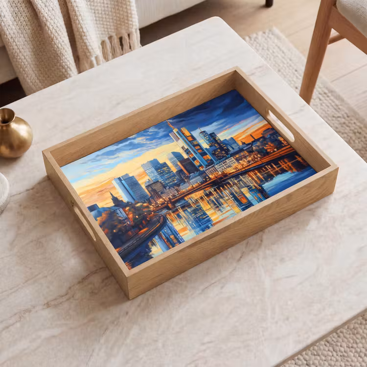 Plateau - Coucher de soleil Francfort - Ville - Skyline - Eau — 2
