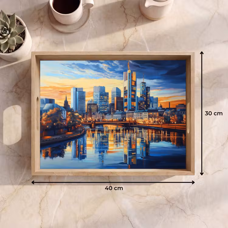 Plateau - Coucher de soleil Francfort - Ville - Skyline - Eau — 7