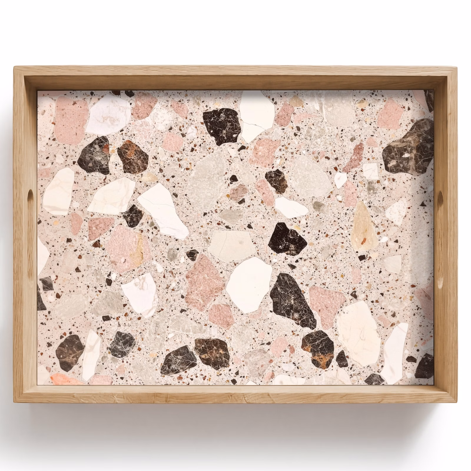 Plateau - Léger - Rose - Terrazzo - Pierres — 1