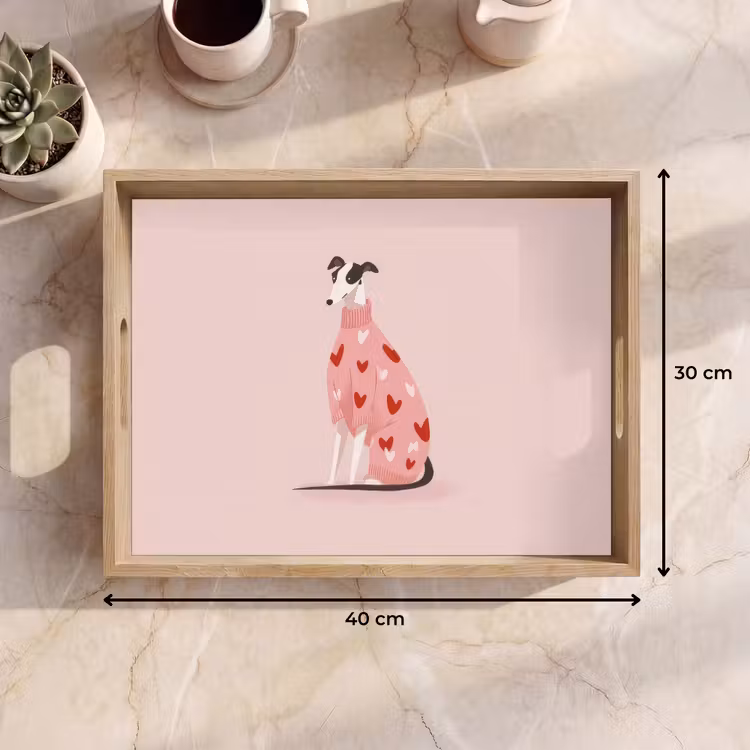 Plateau - Chien - Coeurs - Rose — 7