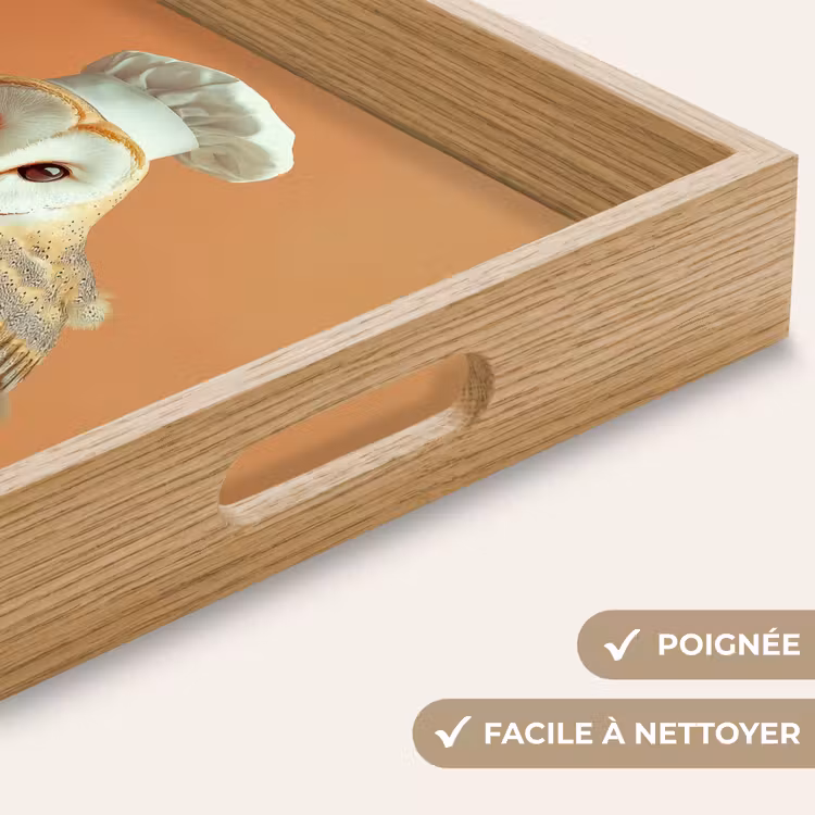 Plateau - Chouette effraie - Toque - Orange - Oiseau — 8