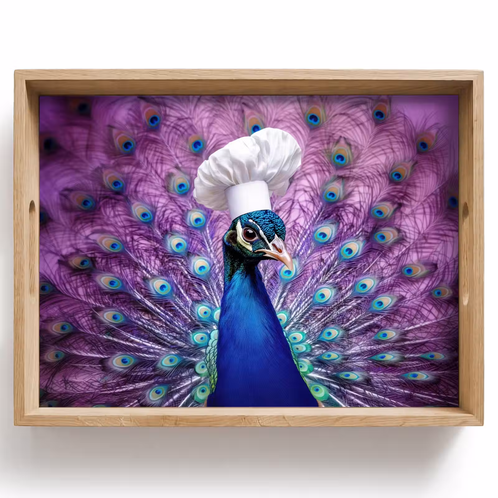 Plateau - Paon - Chapeau de cuisinier - Cool - Violet — 1