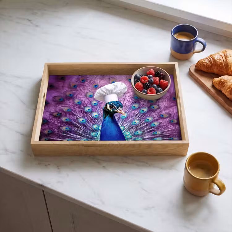Plateau - Paon - Chapeau de cuisinier - Cool - Violet — 3
