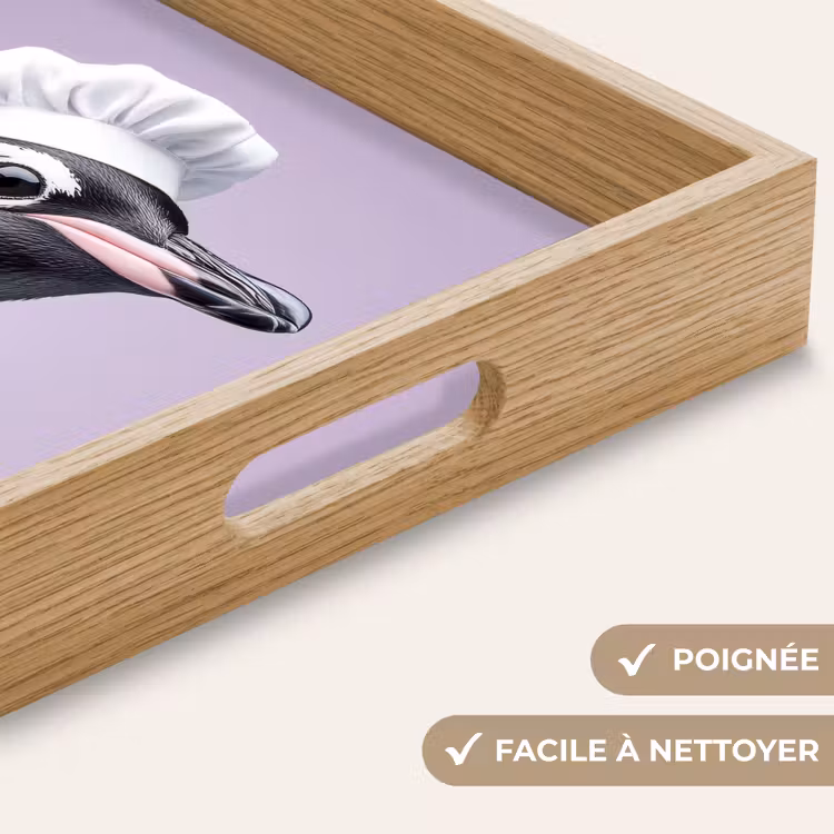 Plateau - Pingouin - Chapeau de cuisinier - Doux - Violet — 8