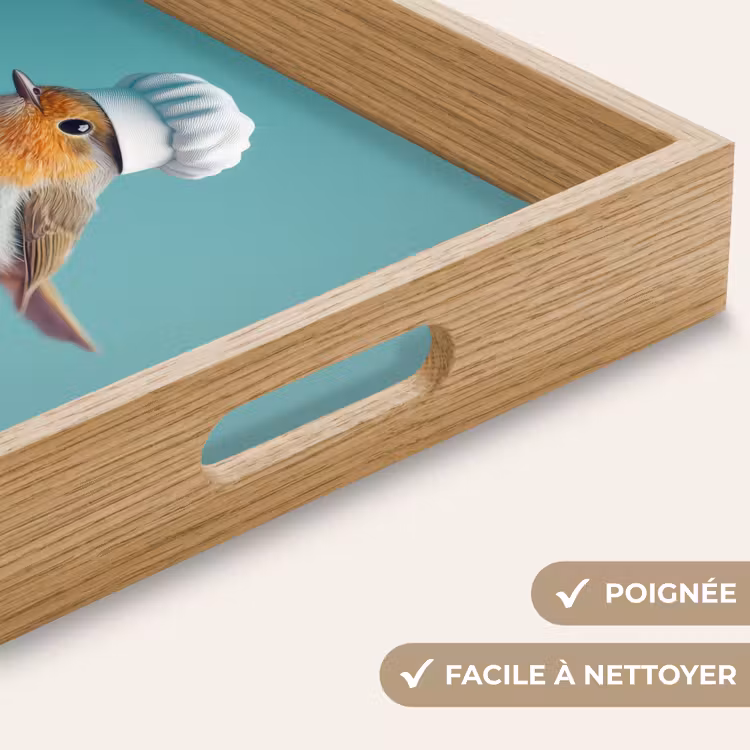 Plateau - Merle - Oiseau - Chapeau de cuisinier - Piédestal — 8