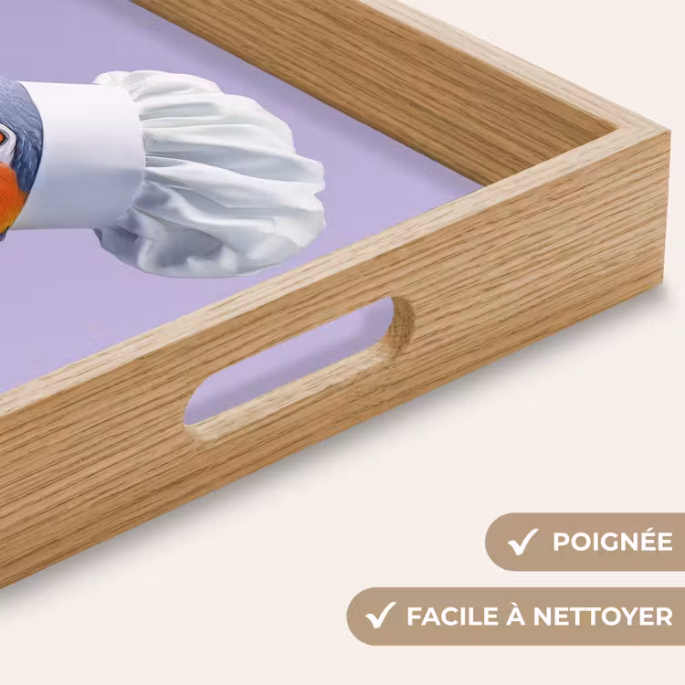 Plateau - Perroquet - Chapeau de cuisinier - Violet - Mignon — 8