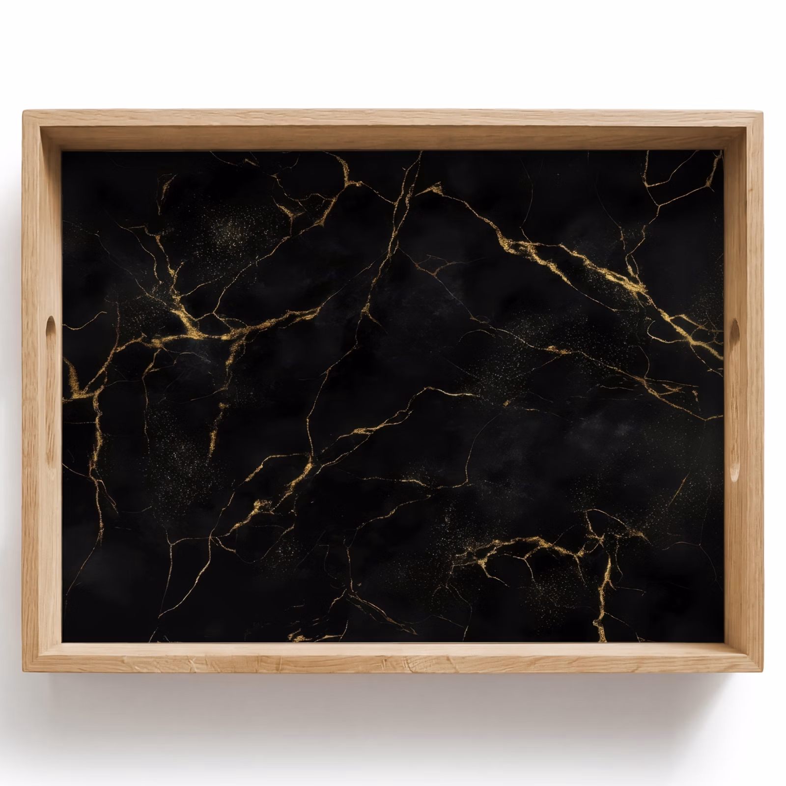Plateau - Marbre noir - Veines dorées - Classique — 1