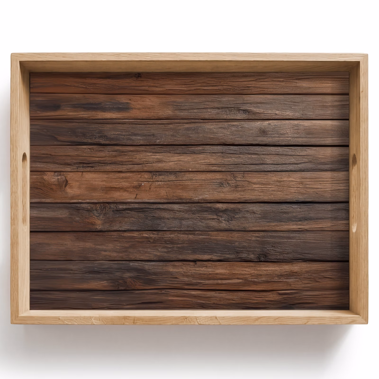 Plateau - Motif planche de bois - Chaleur - Naturel — 1