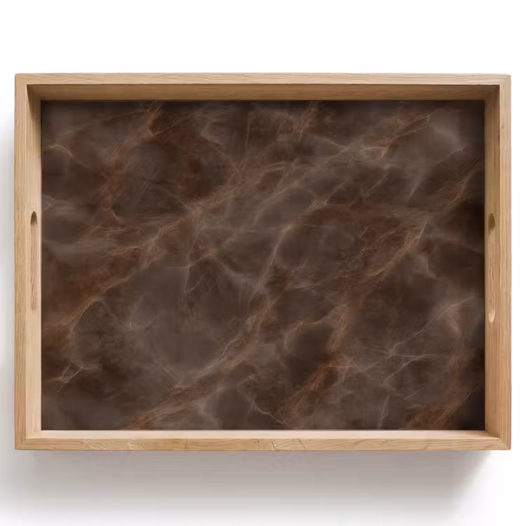 Plateau - Marbre brun - Organic - Pierre naturelle — 1