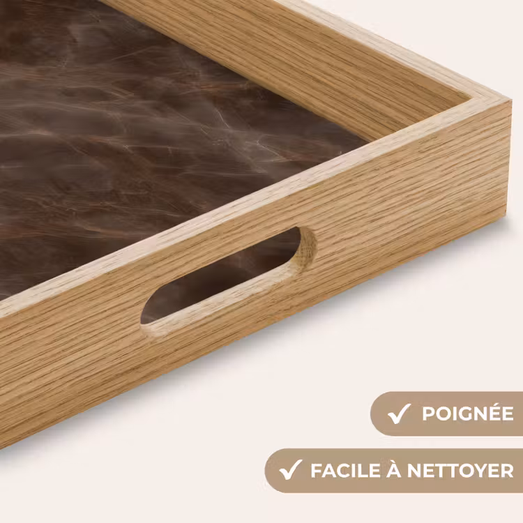 Plateau - Marbre brun - Organic - Pierre naturelle — 8