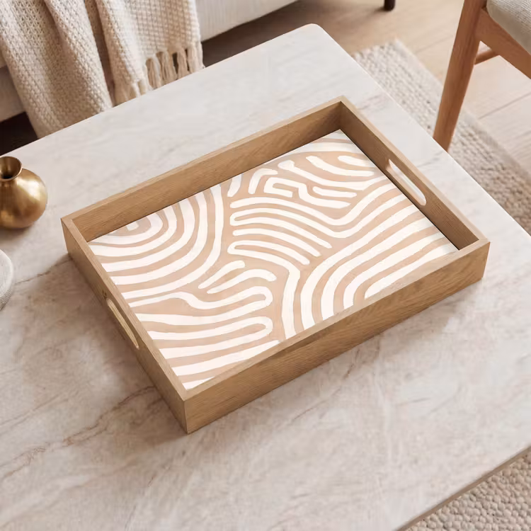 Plateau - Beige - Motif terre — 2