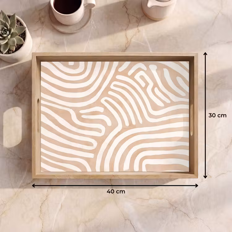 Plateau - Beige - Motif terre — 7