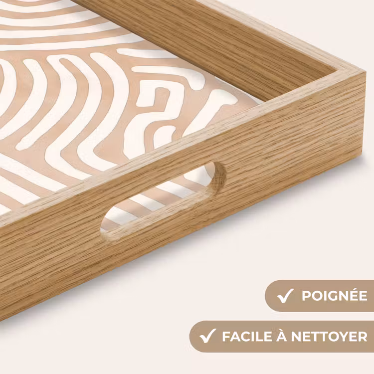 Plateau - Beige - Motif terre — 8