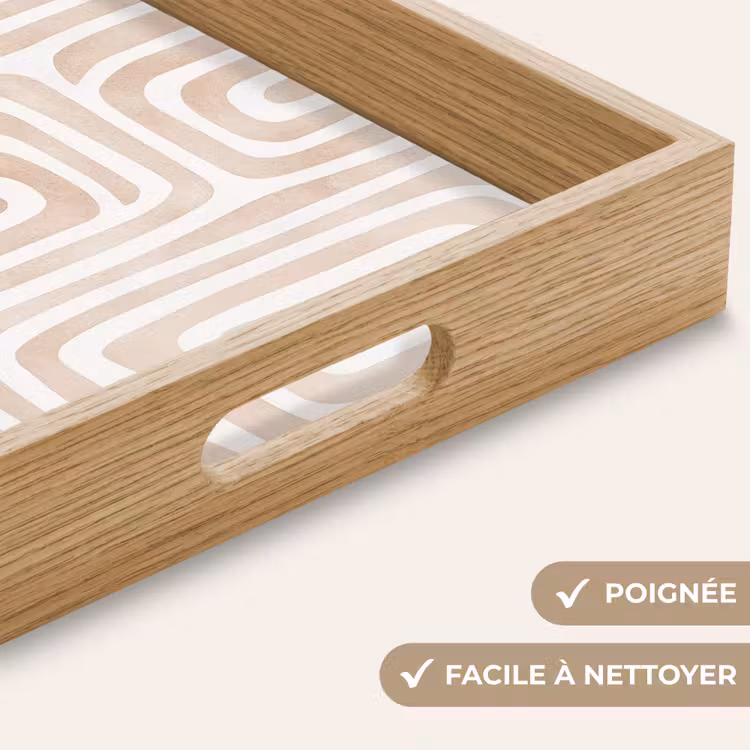Plateau - Décoratif - Labyrinthe - Beige — 8