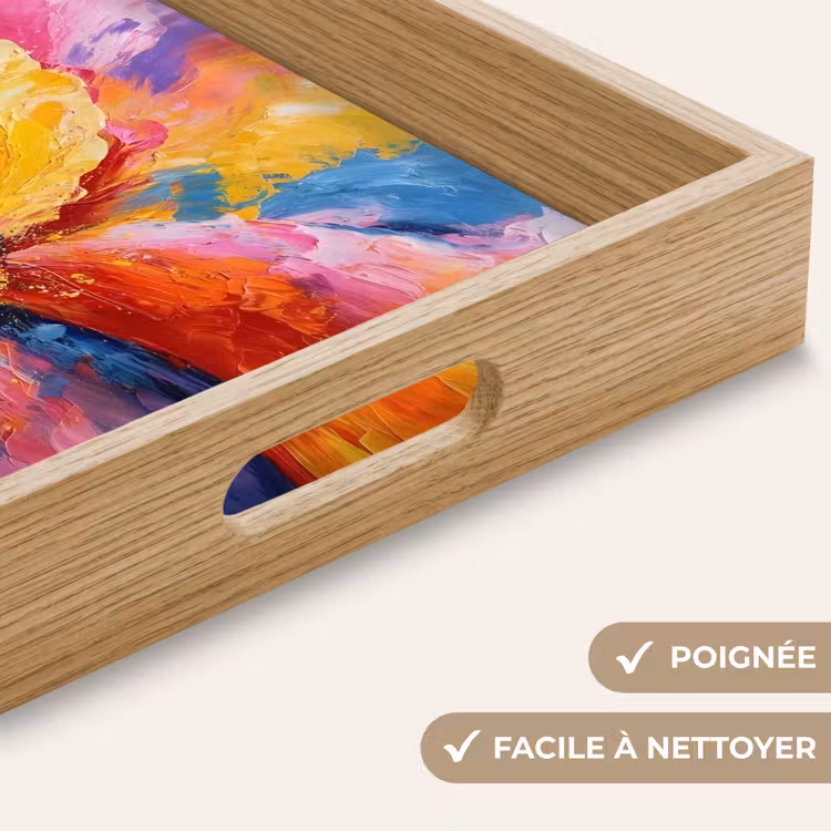 Plateau - Explosion de fleurs - Multicolore - Moving — 8