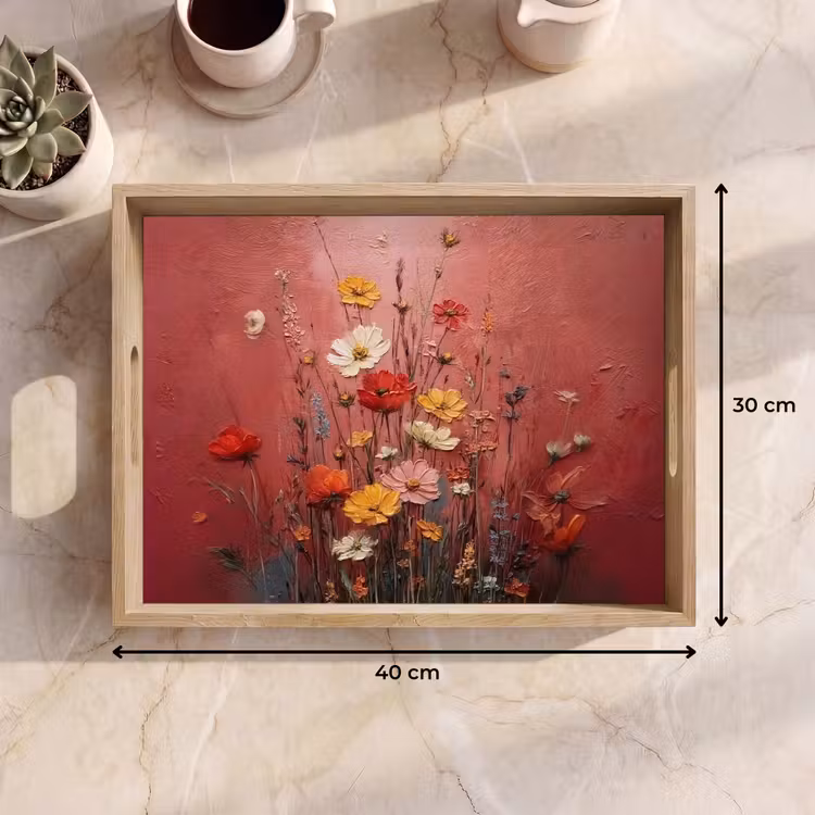 Plateau - Bouquet floral - Profondeur - Texture tangible — 7