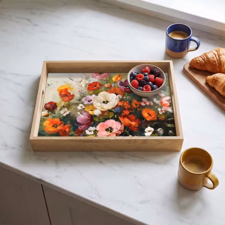 Plateau - Bouquet joyeux - Dynamique - Subtiles touches de couleur — 3