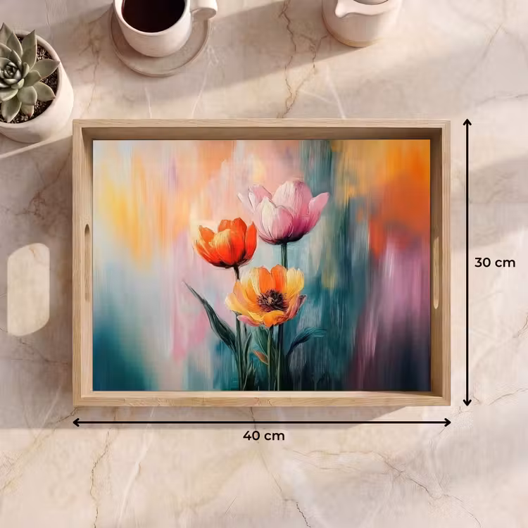 Plateau - Rêveuse - Florale - Détails raffinés — 7