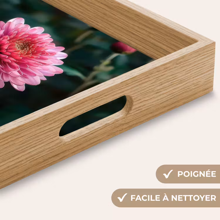 Plateau - Feuille - Chrysanthème - Rose - Ombre — 8