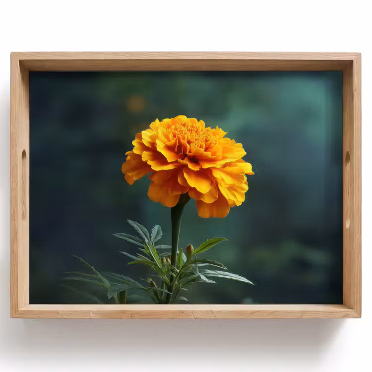 Plateau - Pétales - Africain - Orange - Flou — 1