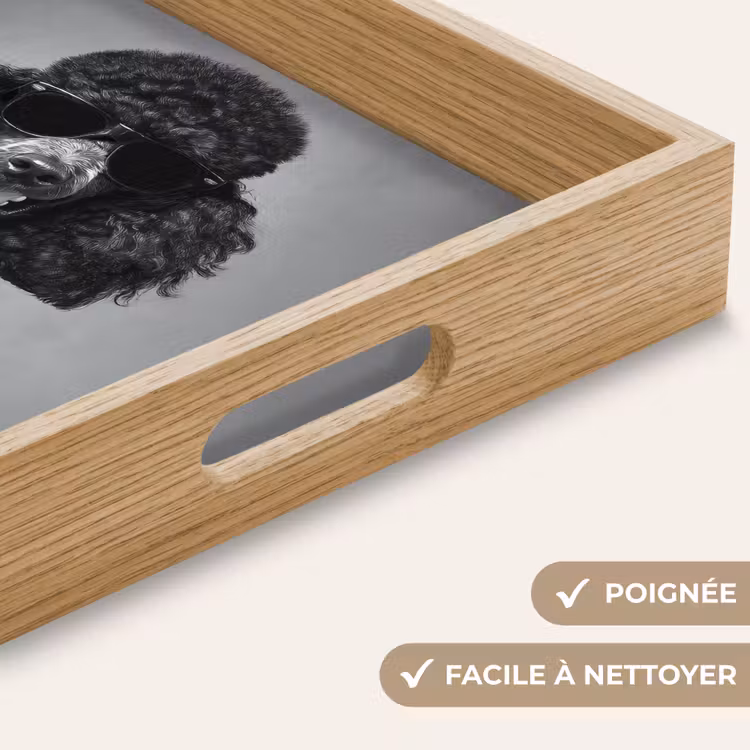 Plateau - Chien - Boucles - Lunettes de soleil - Vin — 8