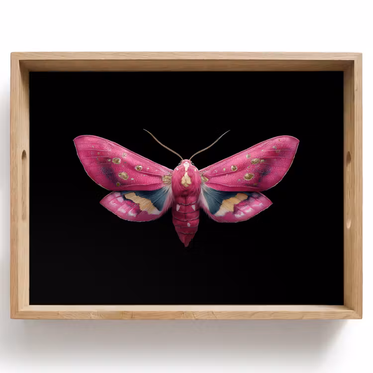 Plateau - Papillon - Rose - Papillon de nuit — 1