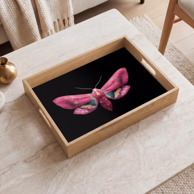Plateau - Papillon - Rose - Papillon de nuit — 2