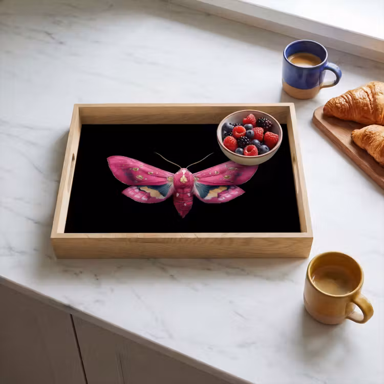 Plateau - Papillon - Rose - Papillon de nuit — 3
