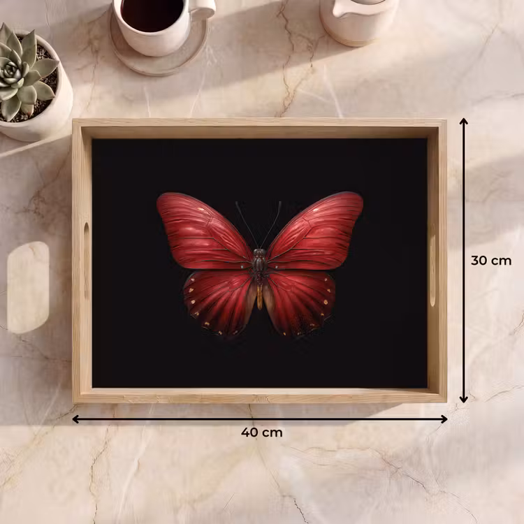 Plateau - Papillon - Rouge - Minimaliste — 7