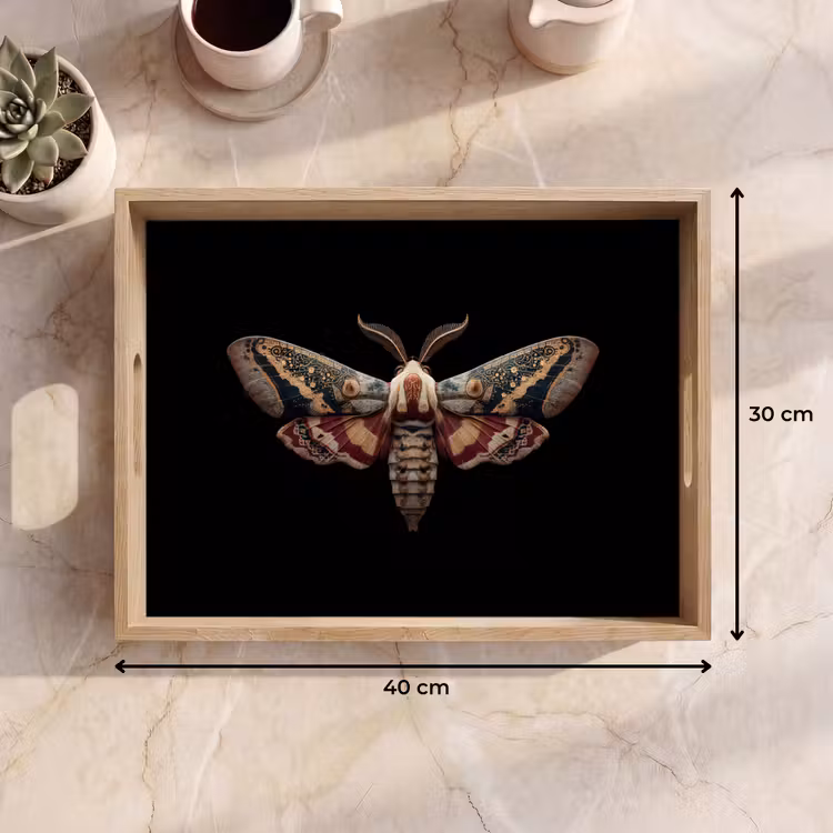 Plateau - Papillon de nuit - Motifs orientaux - Ornemental — 7