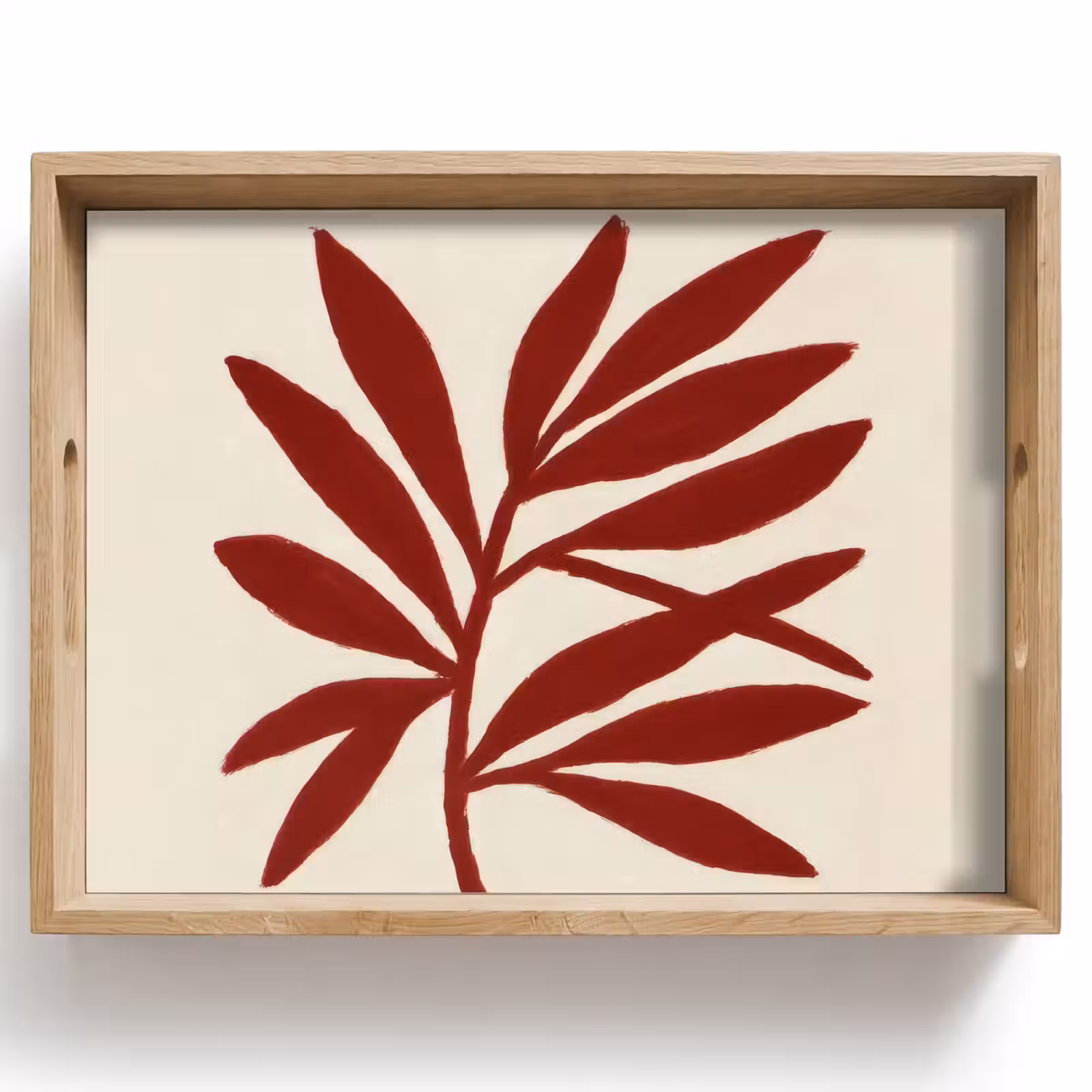 Plateau - Branche - Feuilles - Rouge — 1