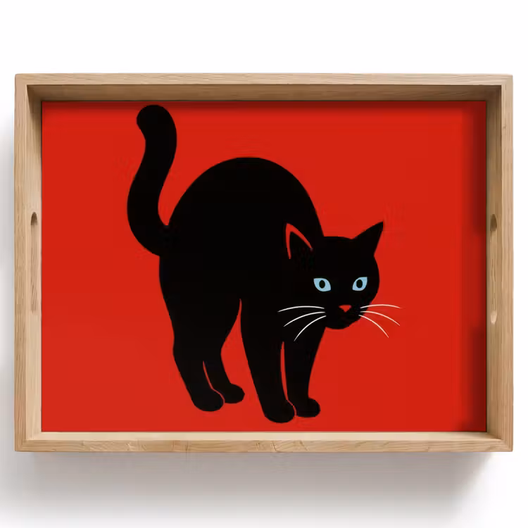 Plateau - Chat - Noir - Queue — 1