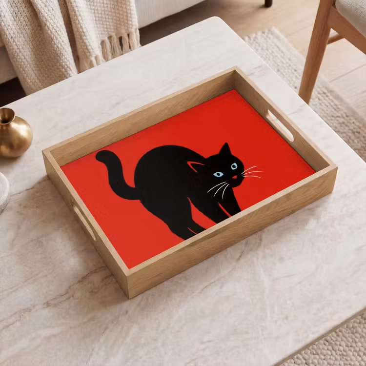 Plateau - Chat - Noir - Queue — 2
