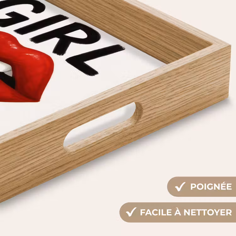 Plateau - Lèvres - Fille - Rouge - Lettres — 8