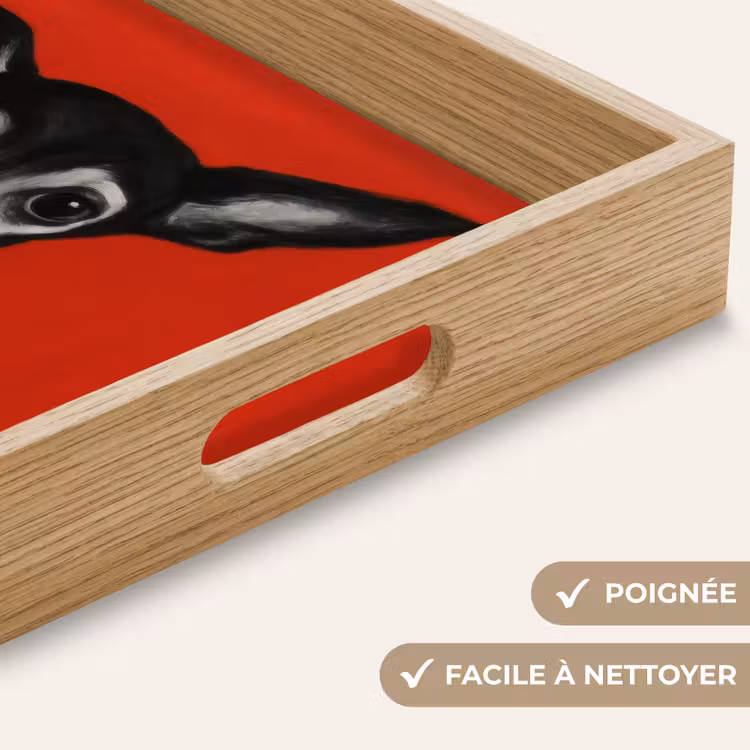 Plateau - Lévrier - Minimaliste - Rouge — 8
