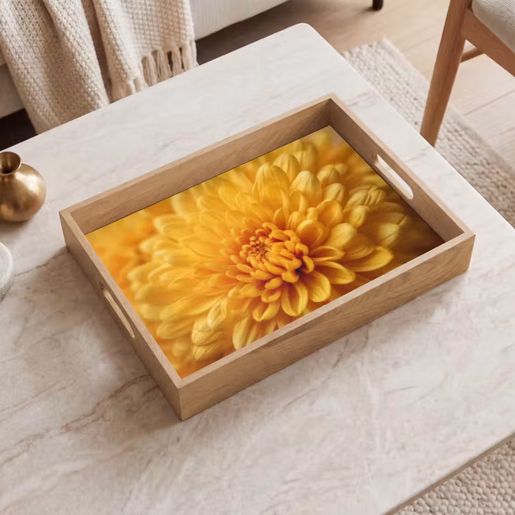 Plateau - Jaune - Chrysanthème - Douceur — 2