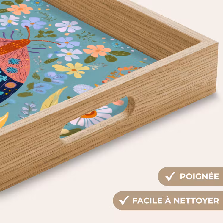 Plateau - Papillon - Ornemental - Fleurs - Feuilles — 8