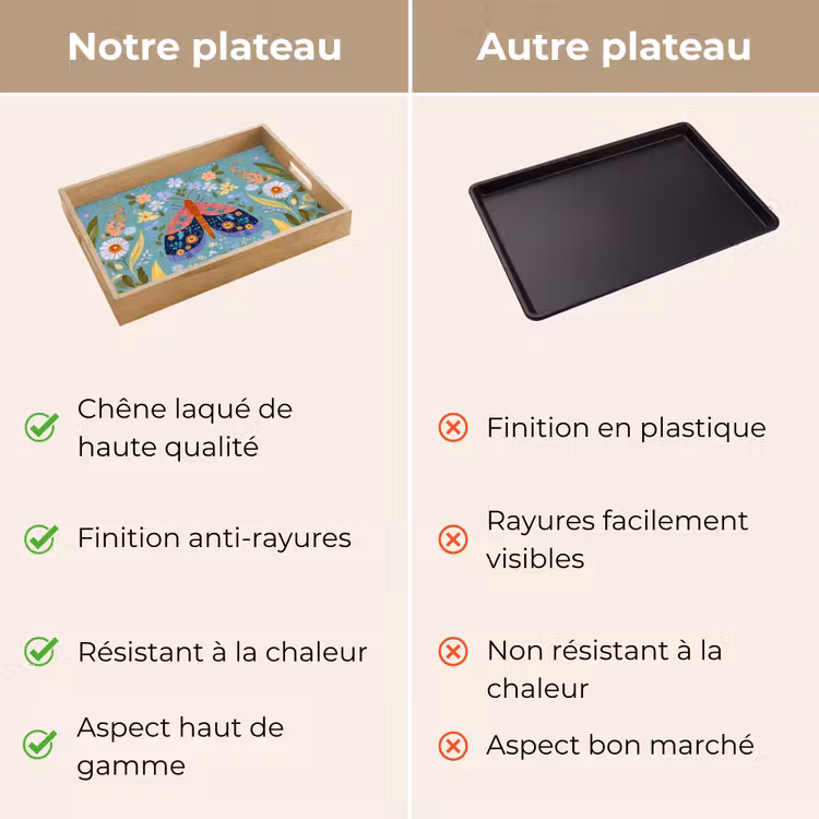Plateau - Papillon - Ornemental - Fleurs - Feuilles — 9