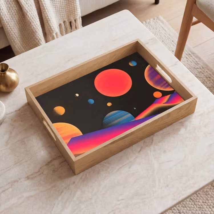 Plateau - Ciel - Planètes - Couleurs vives — 2