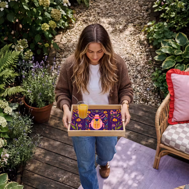 Plateau - Coléoptère - Couleurs vives - Fleurs - Feuilles — 6