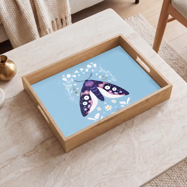 Plateau - Feuilles - Blanc - Papillon - Insecte — 2