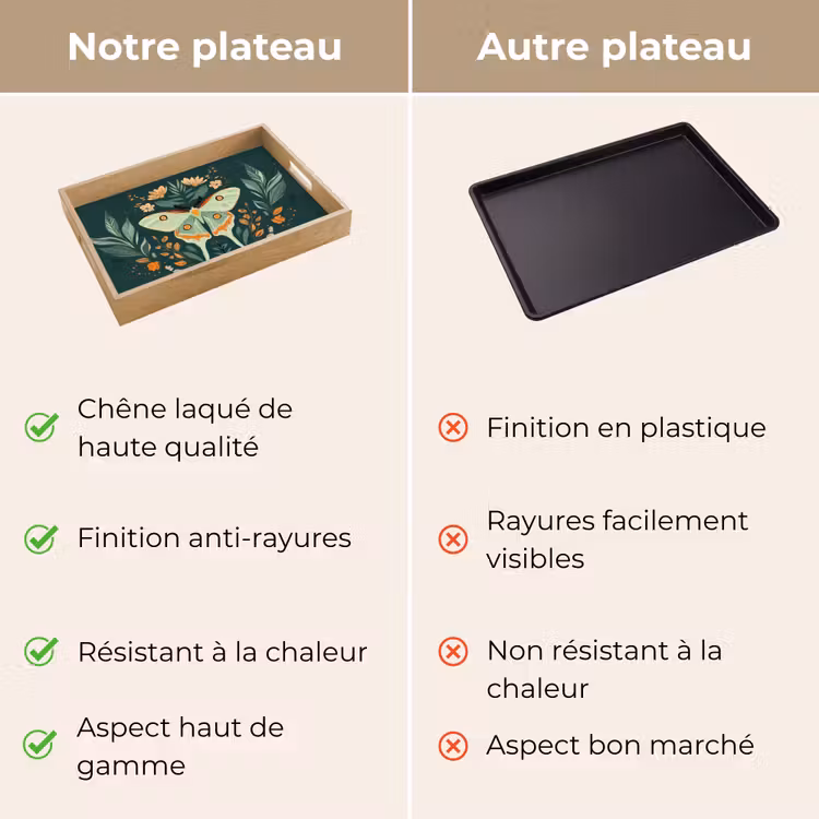 Plateau - Ornemental - Papillon - Vert - Feuilles — 9