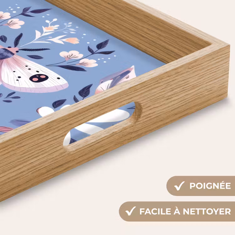 Plateau - Papillon - Ailes - Points - Fleurs — 8
