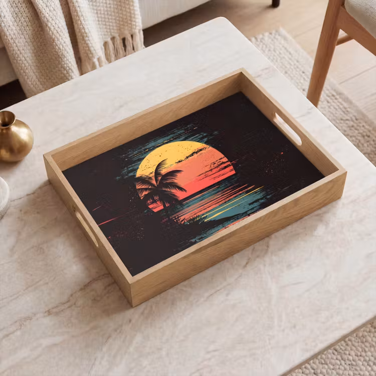 Plateau - Plage - Minimaliste - Soleil - Orange — 2