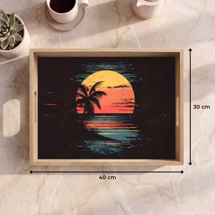 Plateau - Plage - Minimaliste - Soleil - Orange — 7