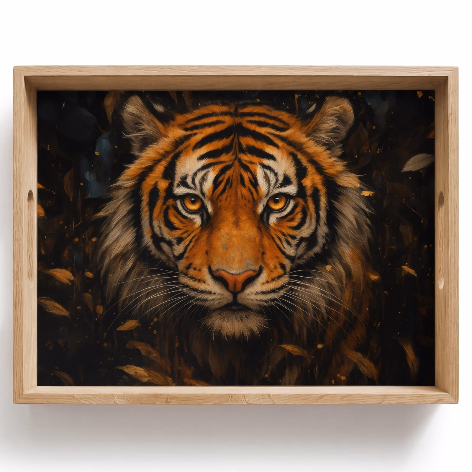 Plateau - Feuilles - Tigre - Orange — 1