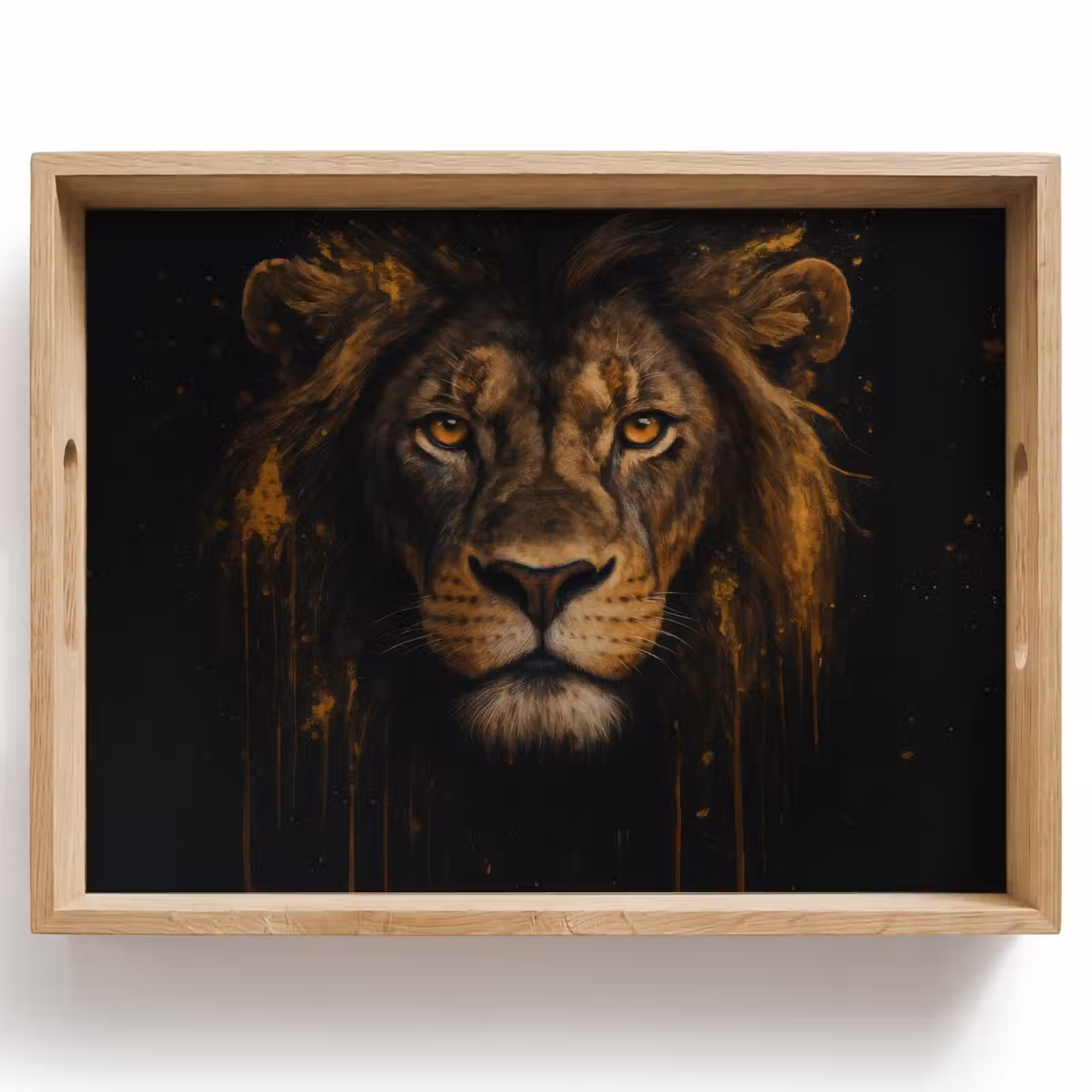 Plateau - Lion - Or - Gouttes — 1